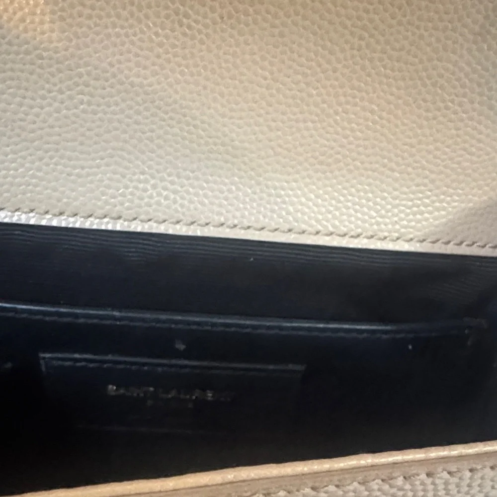 Saint Laurent Taupe Crossbody with Gold Chain - Picture 4 of 6